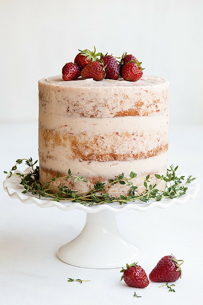 TEN DELICIOUS STRAWBERRY RECIPES - STRAWBERRY THYME CAKE