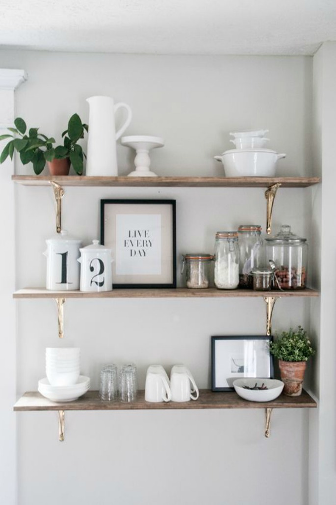 Home Updates - Kitchen Open Shelf Redecoration