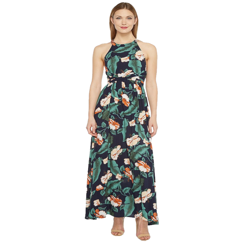 Maxi Summer Dresses Under $100 - Green Floral Maxi Dress