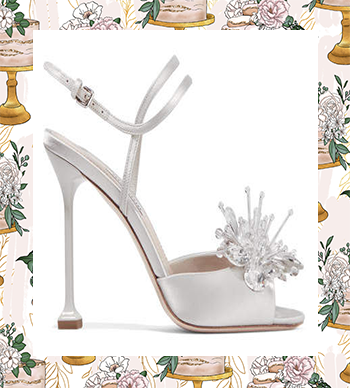 The Most Fabulous Wedding Shoes - Miu Miu Crystal-embellished Satin Sandals