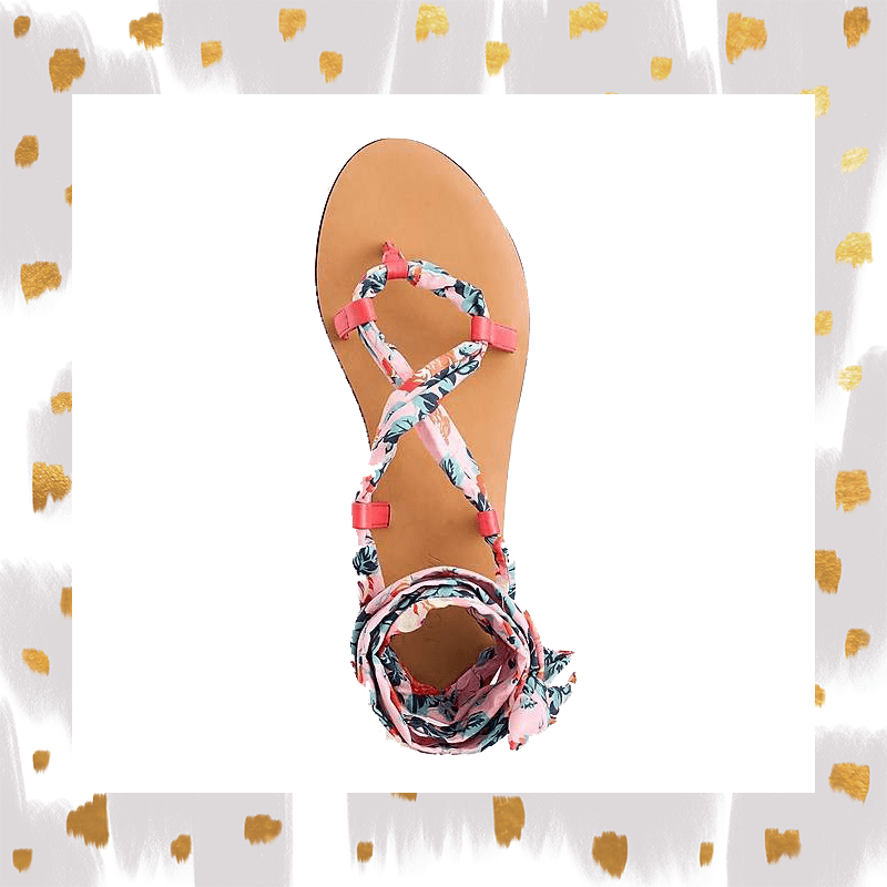 The best budget-friendly flat sandals to buy - J.Crew Wrap-around sandals in Liberty® floral • $64.99