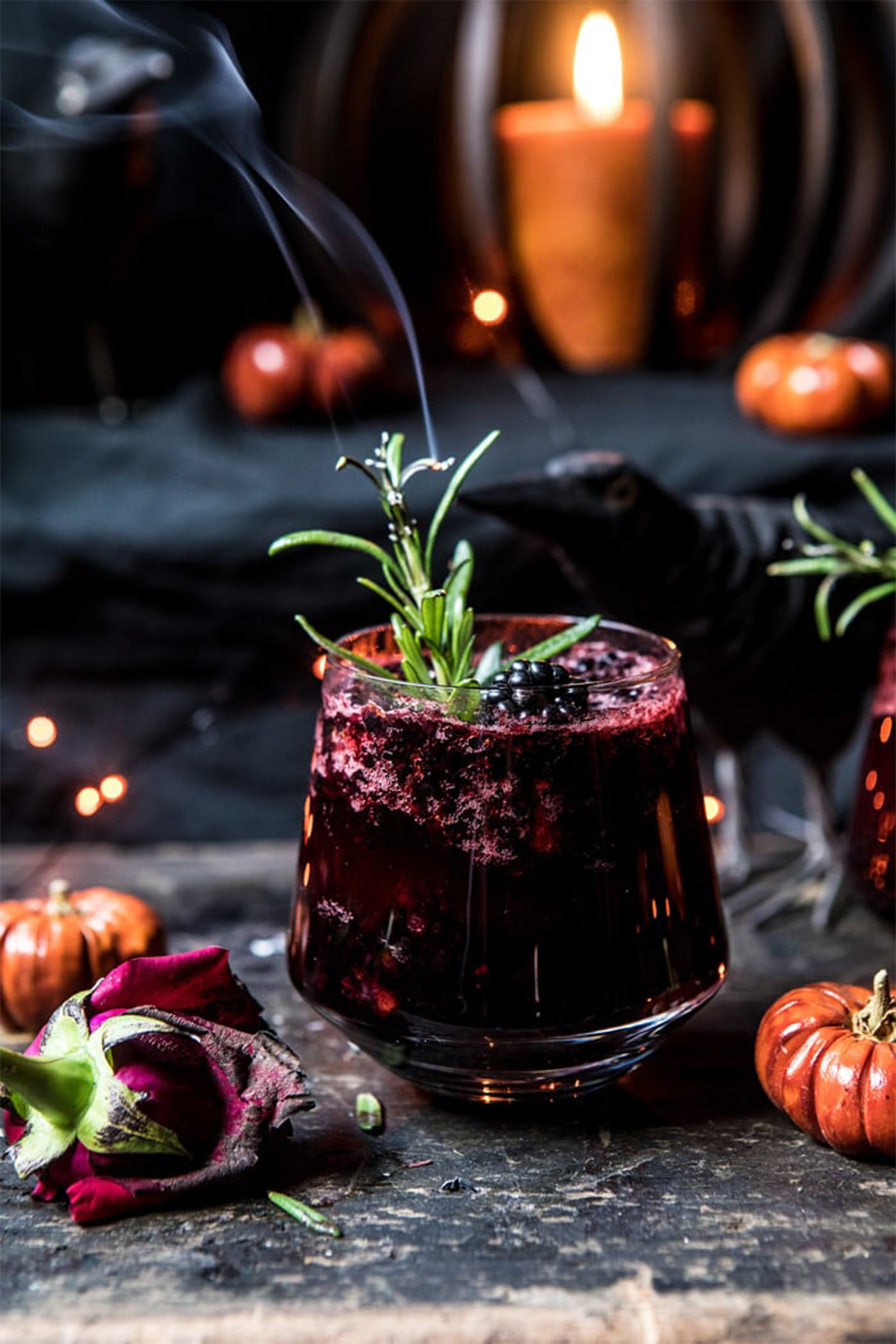 Twelve Halloween Cocktails to Mix This Year - The Black Widow Smash