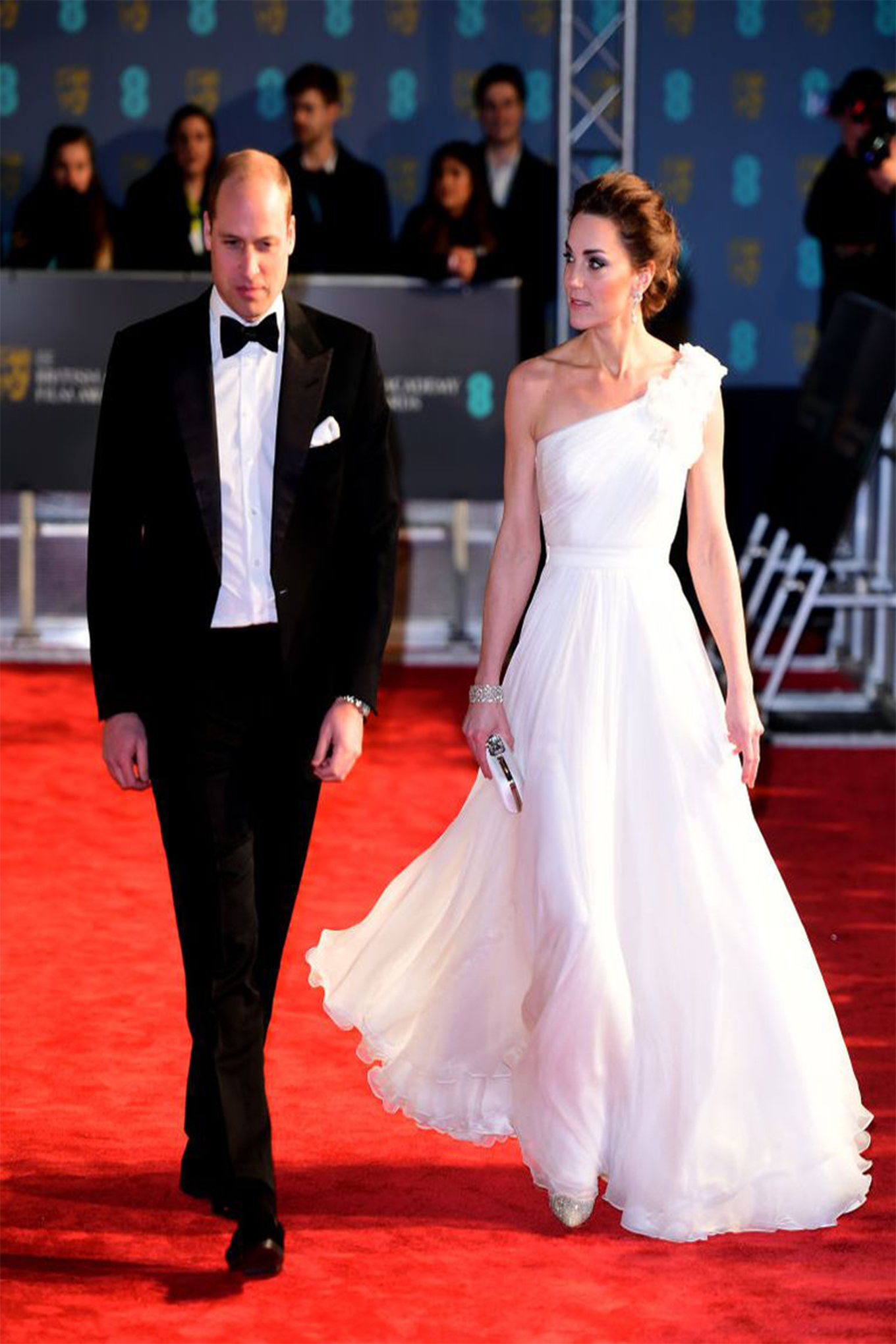 Kate Middleton Duchess of Cambridge in Alexander McQueen at the BAFTA