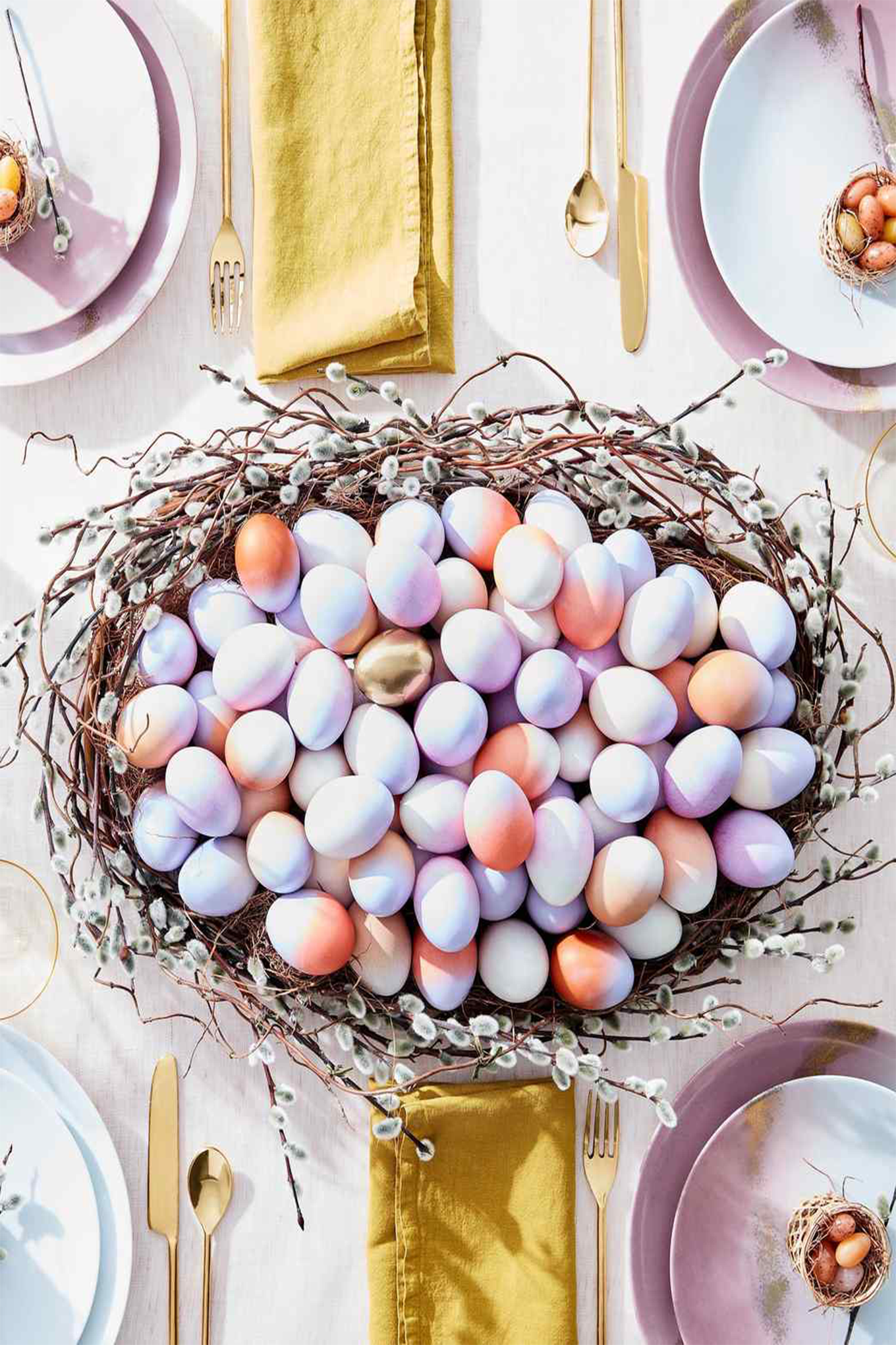 Easter Egg Ideas - Two-Tone Easter Eggs