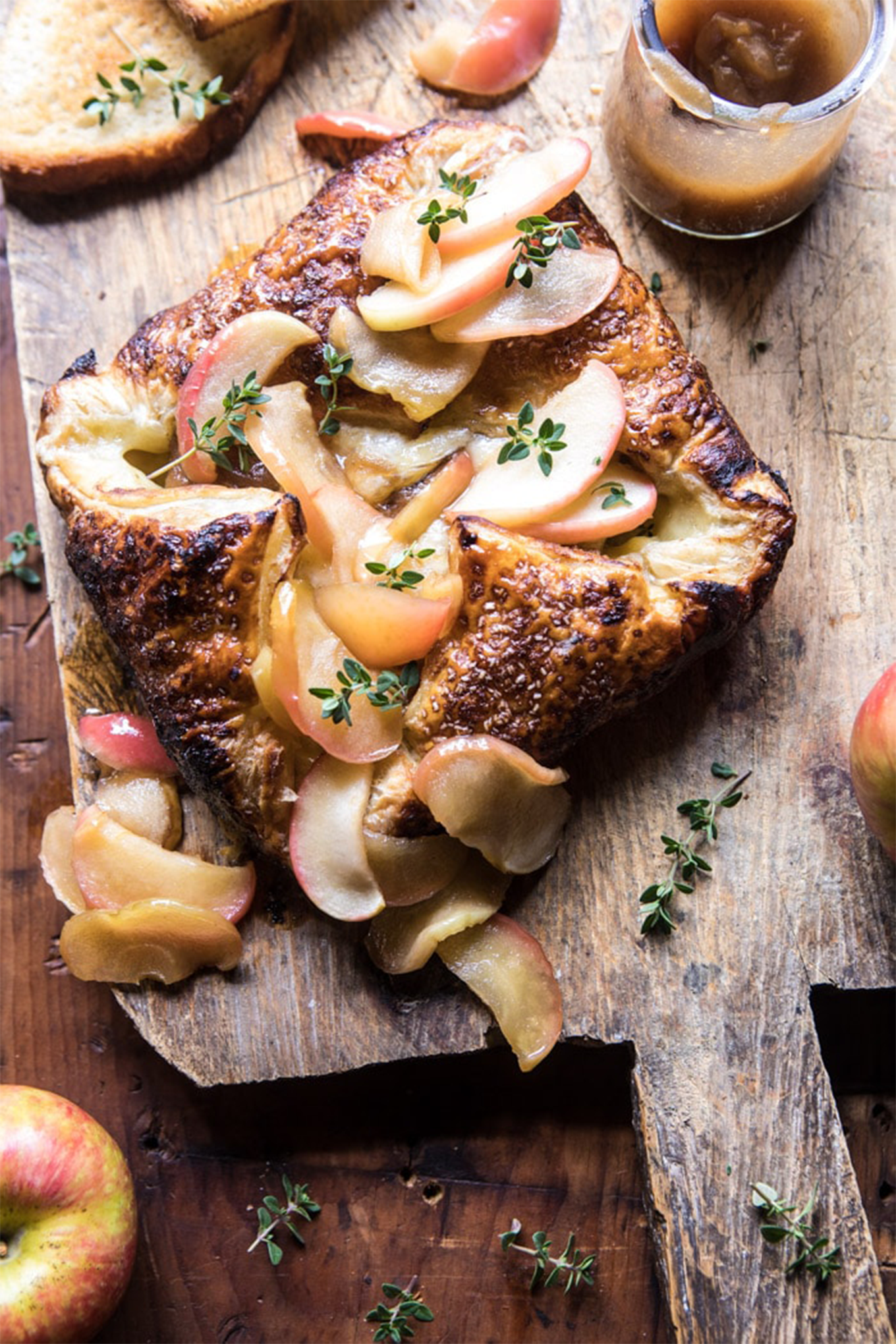 Apple Recipes to Ring in Fall - Pastry Wrapped Baked Brie with Maple Butter Roasted Apples