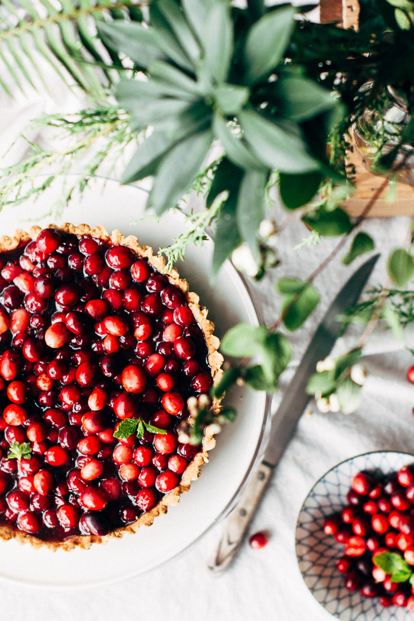 Nut-Crusted Cranberry Tart