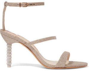 Sophia Webster Rosalind Crystal-embellished Glittered Leather Sandals